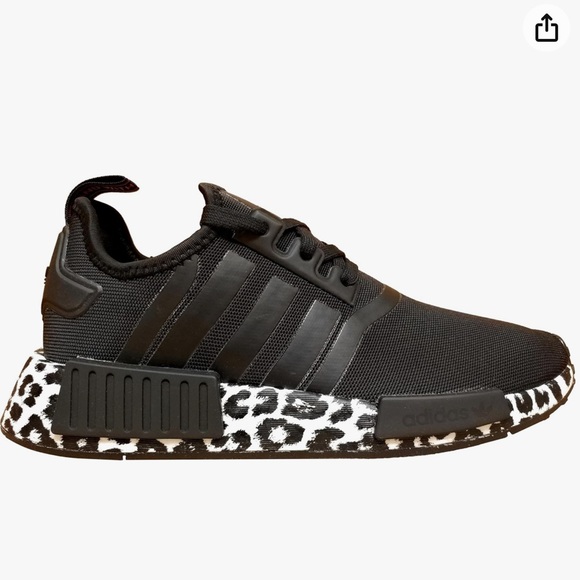 ADIDAS NMD R1 women’s in black leopard size 8 - Picture 1 of 4